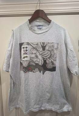 All Sport Peggy Murray Tie One On Fishing T-Shirt Size XXL Grey